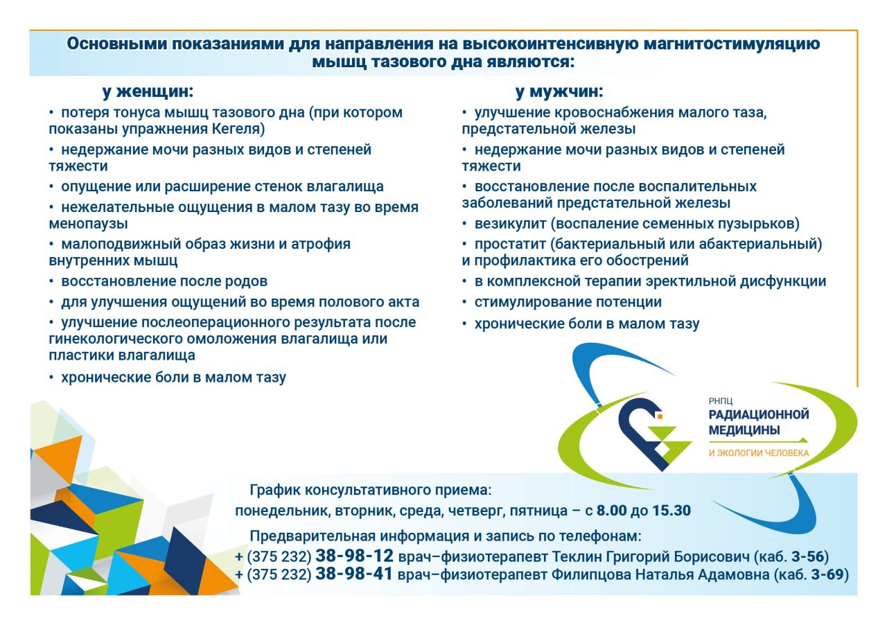 Высокоинтенсивная магнитостимуляция мышц тазового дна